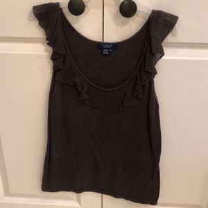 Chaps Sweater with Ruffle